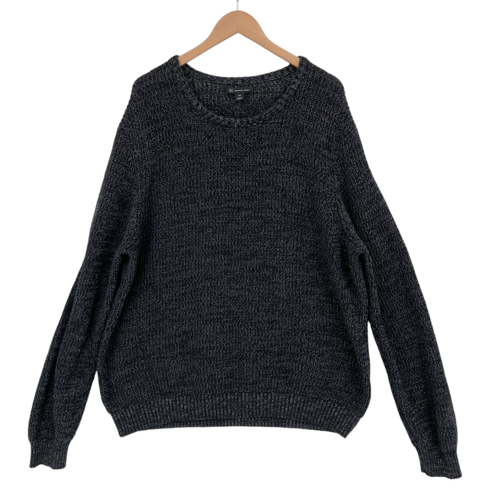 INC International Concepts Sweater 2XL Mens Gray Long Sleeve Round Neck Pullover